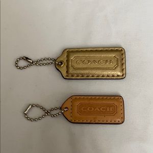 Coach bag tag charm - set of 2